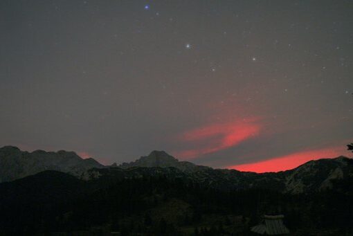 Severni sij 9. novembra 2024, posnet z Velike Planine. Foto: Anton Špenko